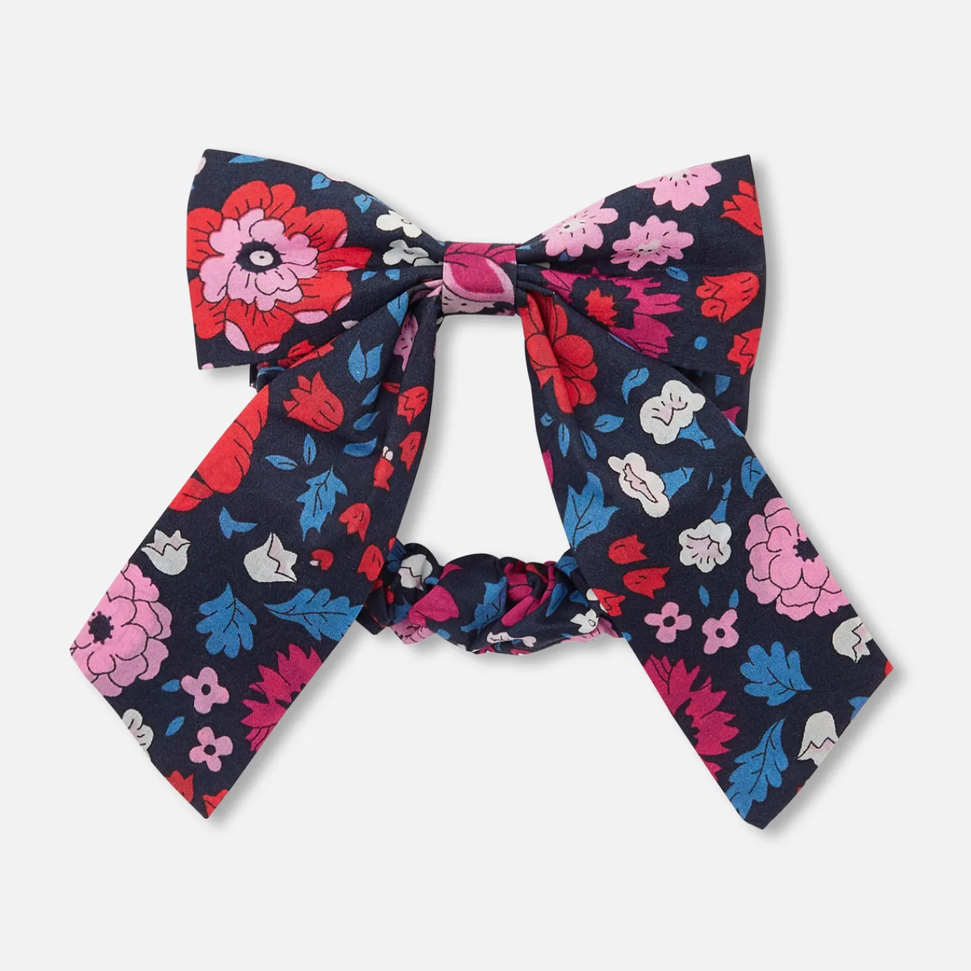 Hair Accessories|Accessories-Jacadi Liberty fabric scrunchie Navy/Multicolour