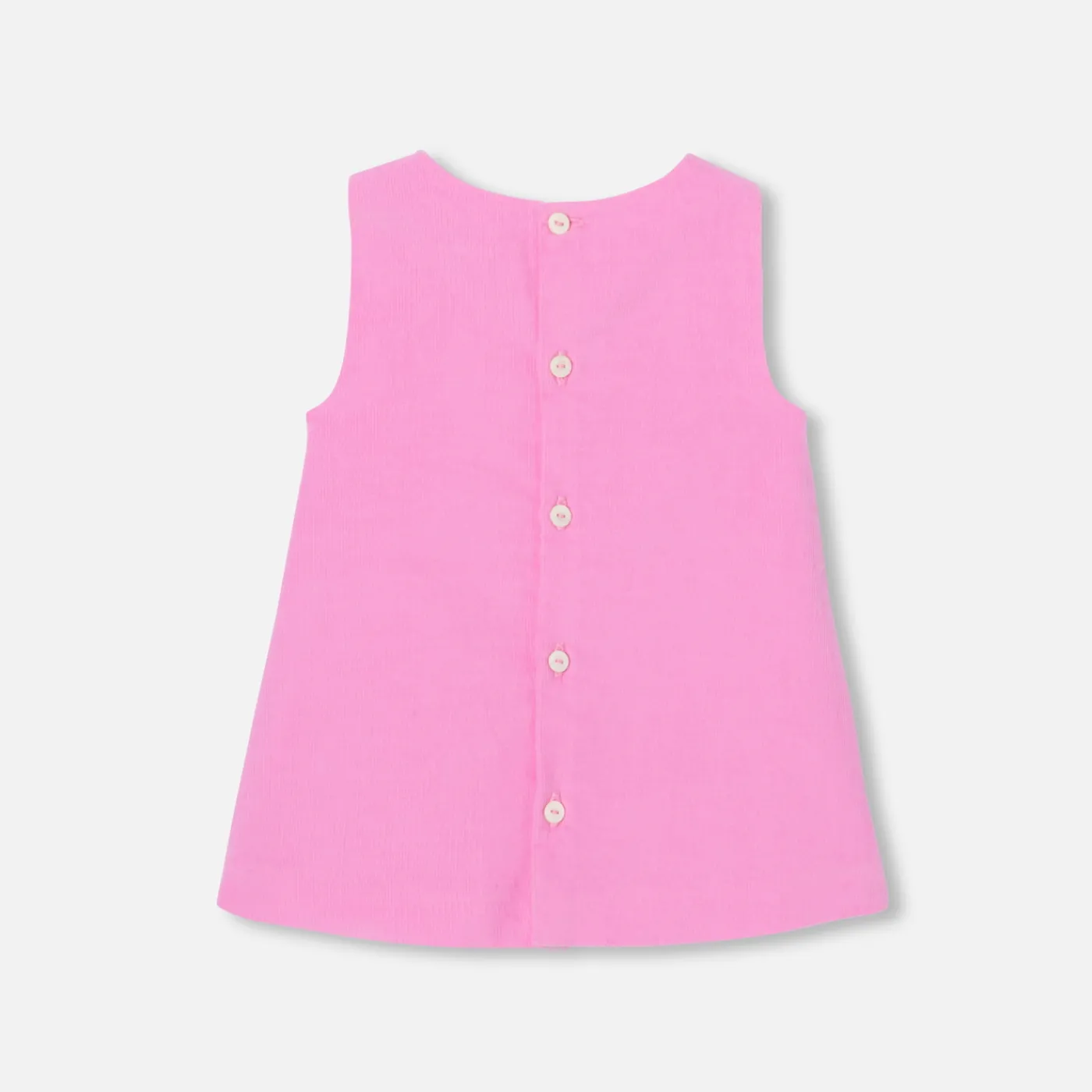 Dresses-Jacadi Baby girl velvet pinafore dress Medium Pink