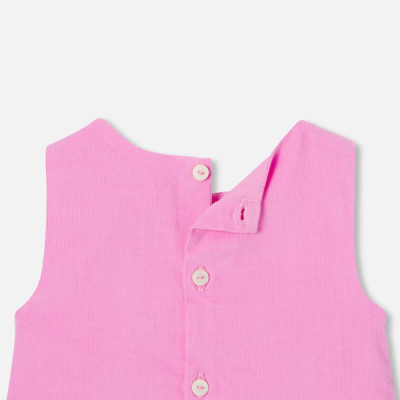 Dresses-Jacadi Baby girl velvet pinafore dress Medium Pink