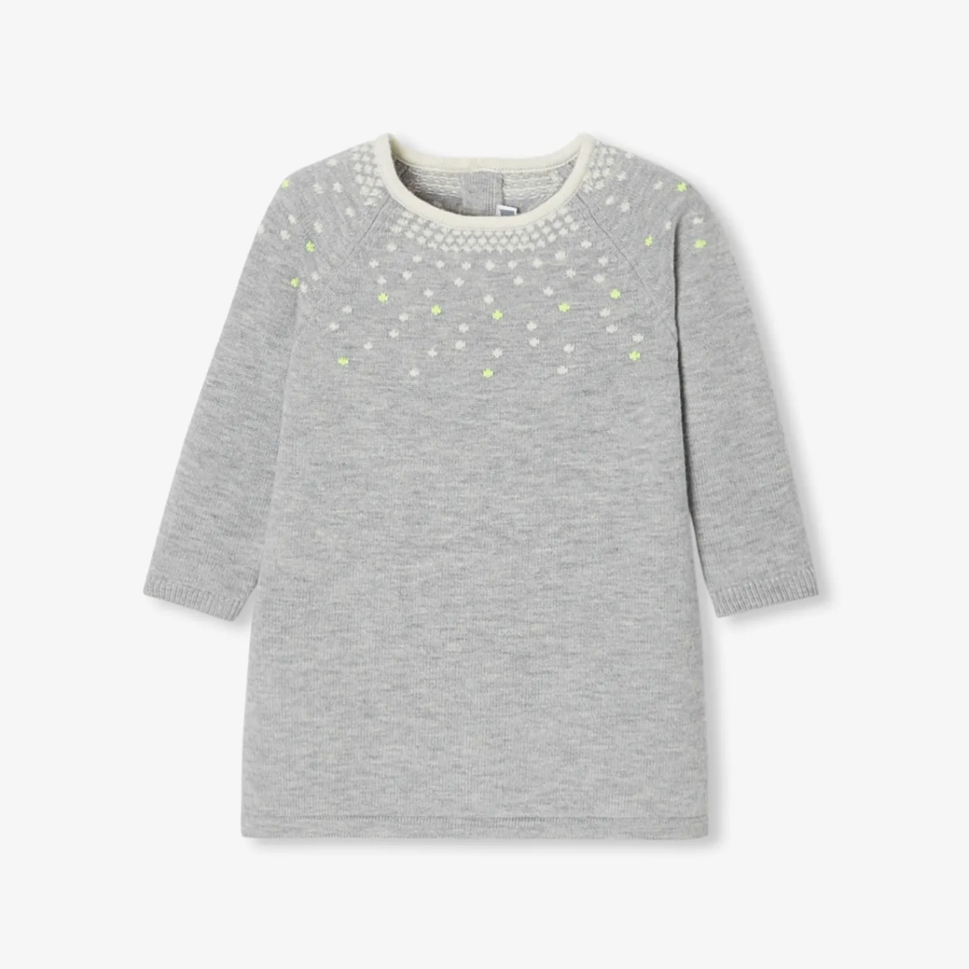 Dresses-Jacadi Baby girl knitted dress Jacadi light Heather Grey