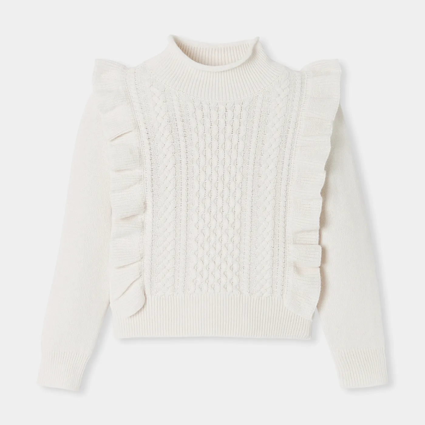 Cardigans, Sweaters And Sweatshirts-Jacadi Girl wool sweater Jacadi soft white