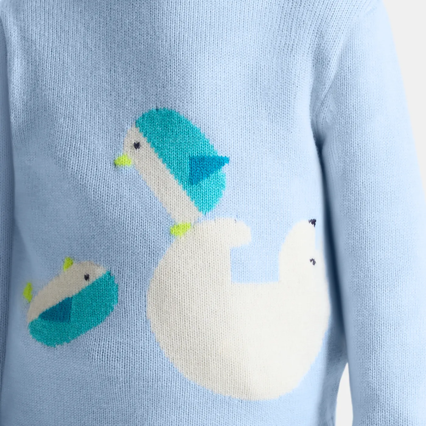 Sweaters, Sweatshirts And Cardigans-Jacadi Fancy Intarsia baby boy sweater Cloud