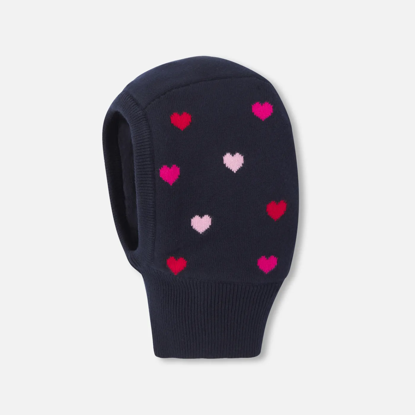 Accessories|Winter Accessories-Jacadi Baby girl bonnet with little hearts Navy/Multicolour