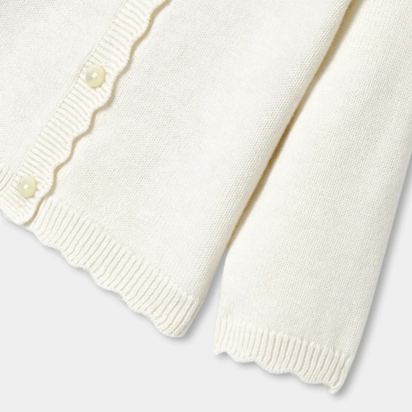 Jumpers, Sweatshirts And Cardigans-Jacadi Baby girl jersey cardigan Jacadi soft white