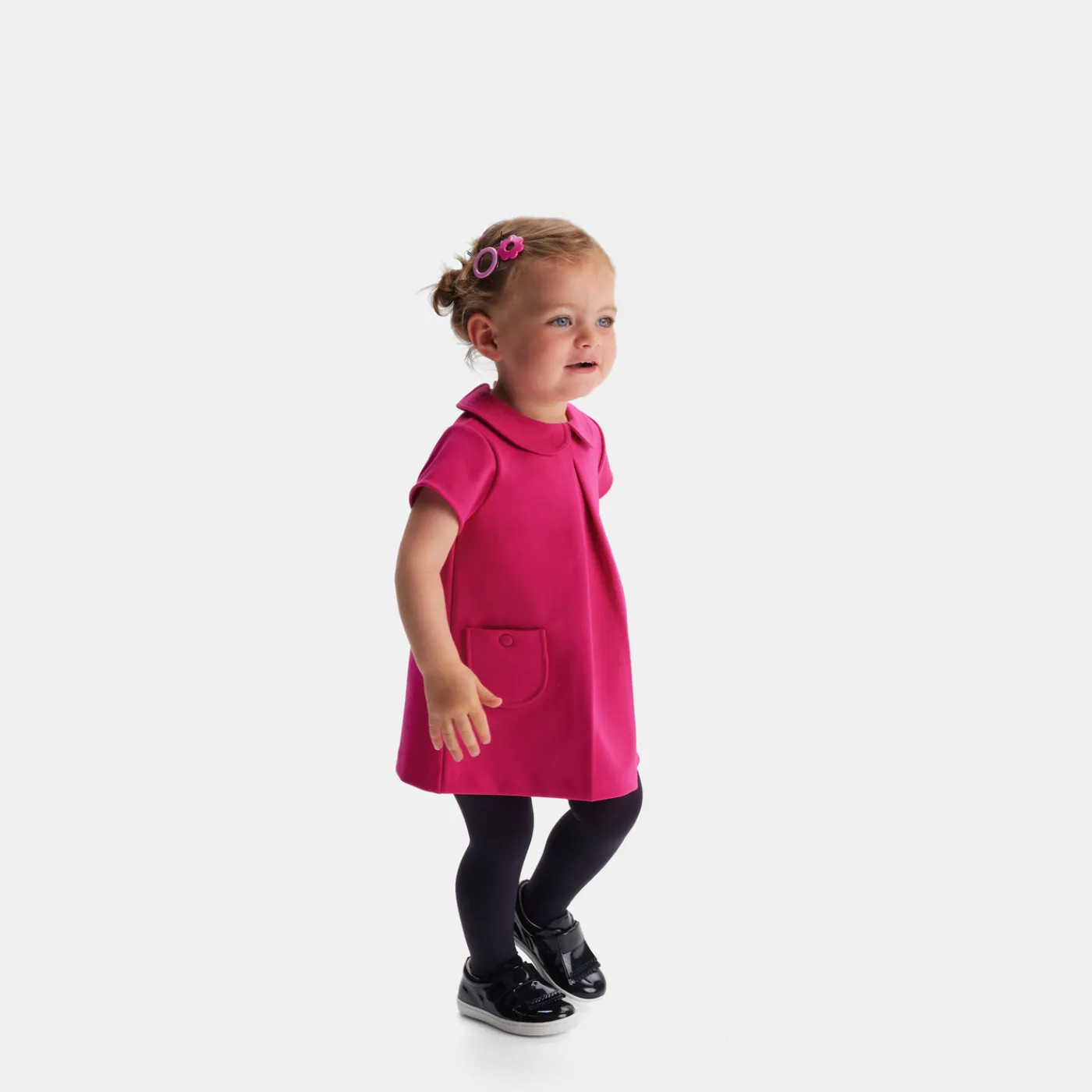 Dresses-Jacadi Baby girl trapeze dress Raspberry
