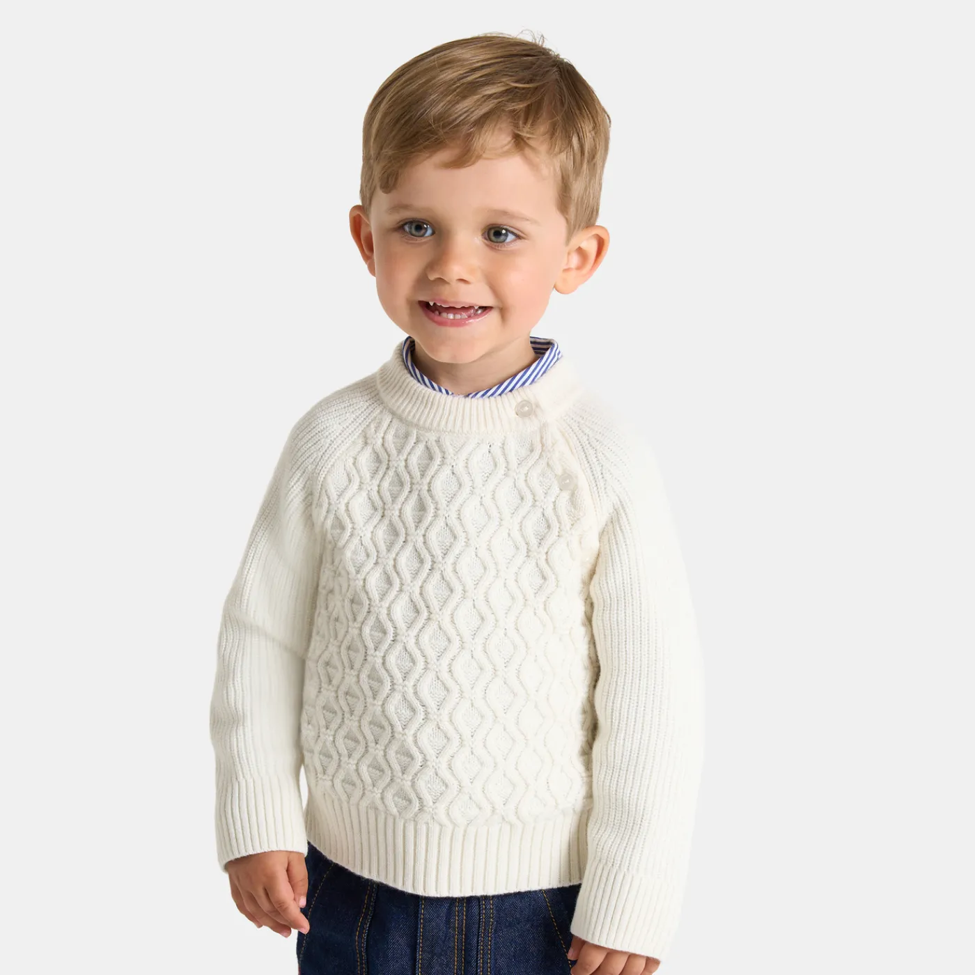 Sweaters, Sweatshirts And Cardigans-Jacadi Baby boy sweater Jacadi soft white