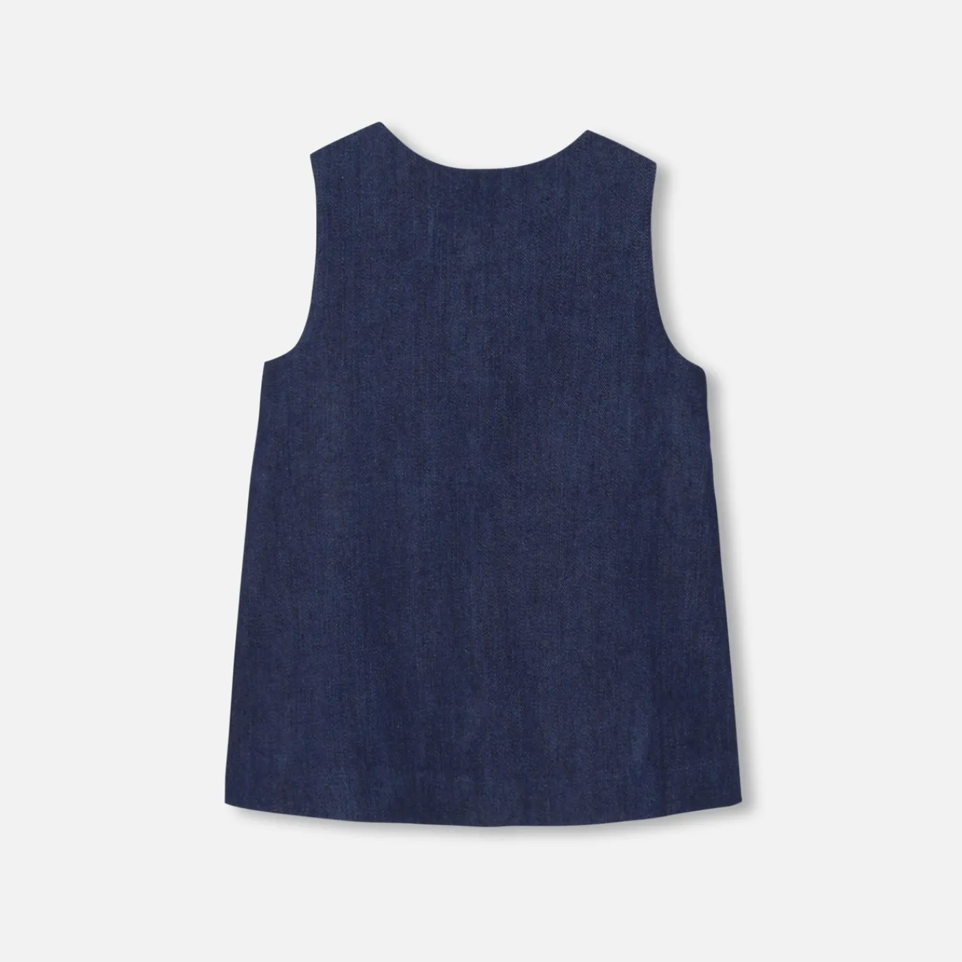 Dresses-Jacadi Baby girl denim pinafore dress Dark Denim
