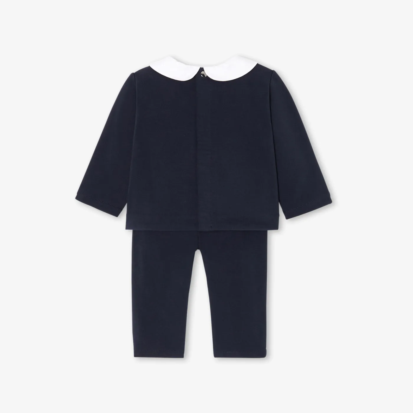 Bloomers, Overalls And Sets-Jacadi Baby girl fleece comfort set Light navy