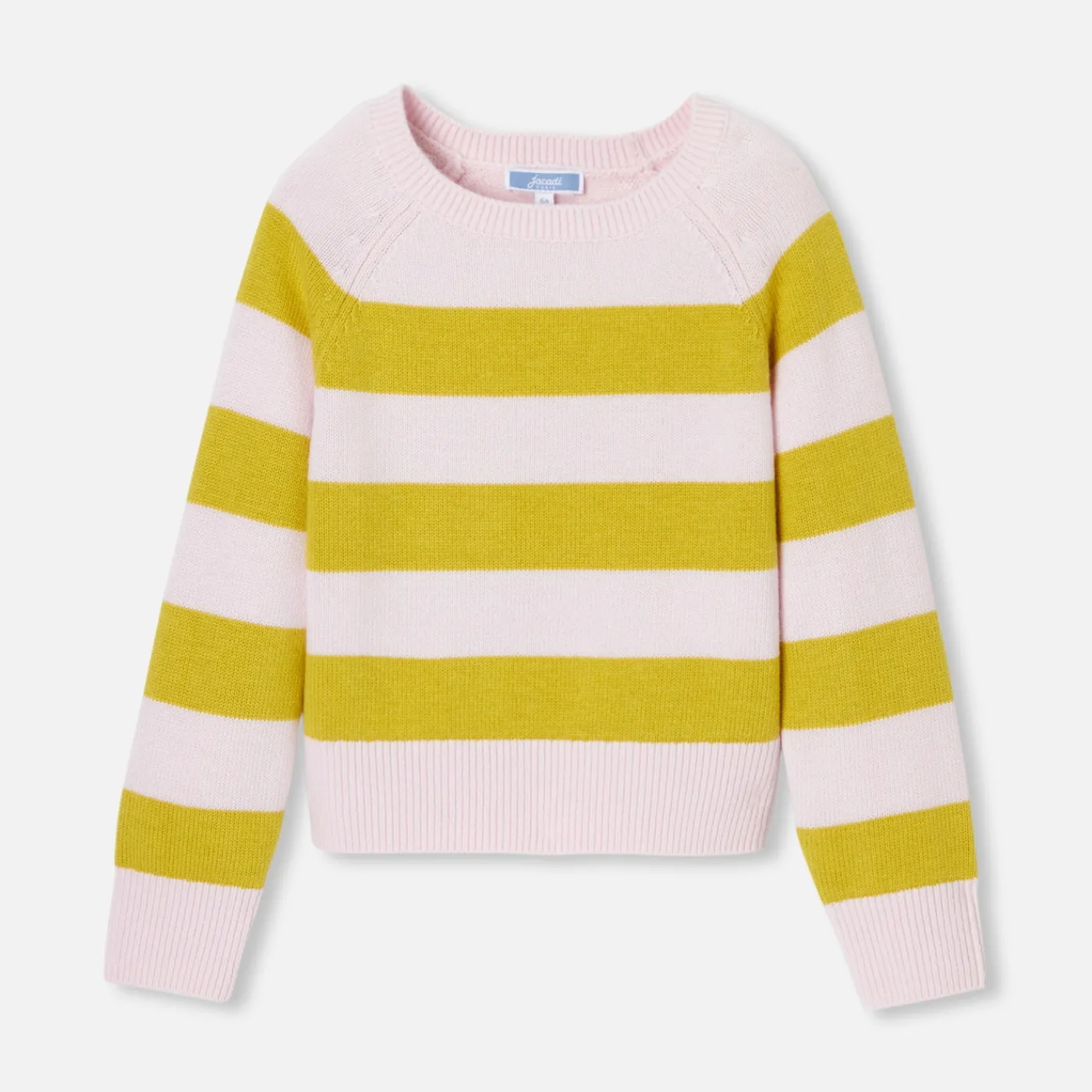 Cardigans, Sweaters And Sweatshirts-Jacadi Girl striped sweater Pink/Green