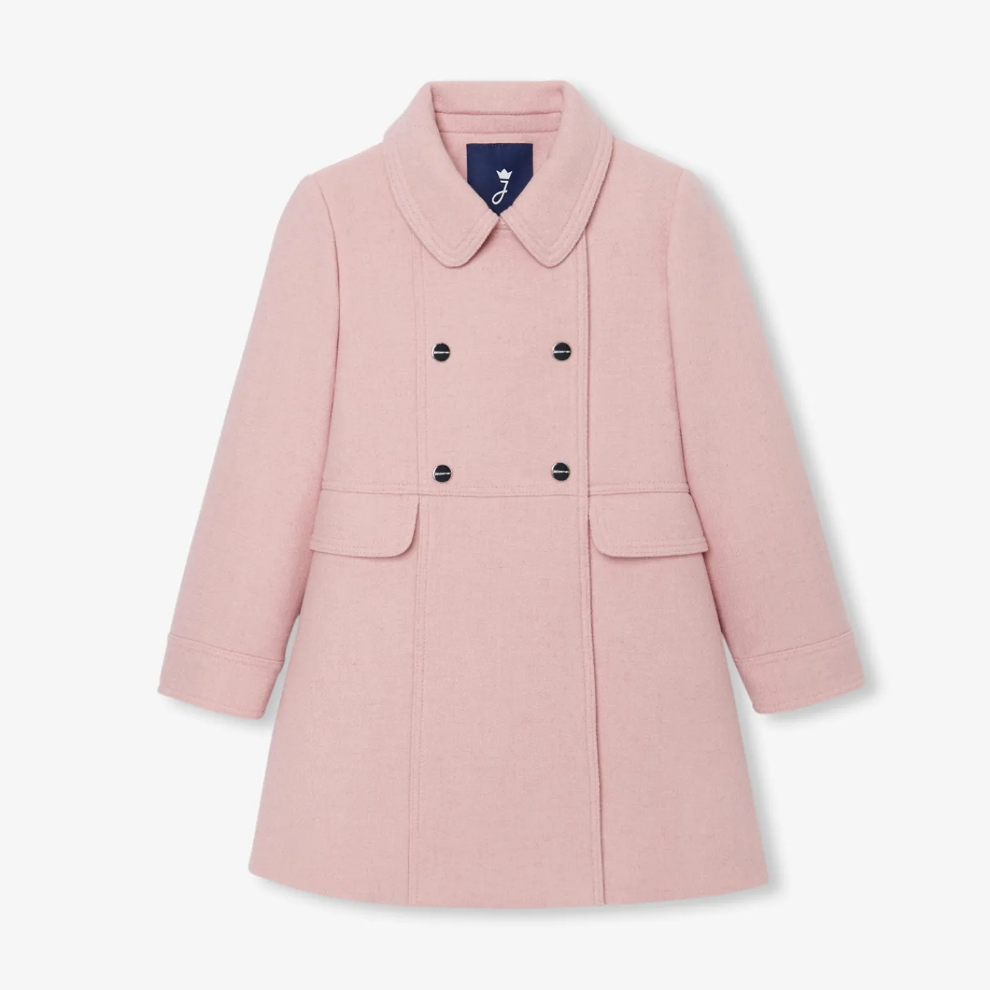 Coats And Outerwear-Jacadi Girl wool coat Heather Pink