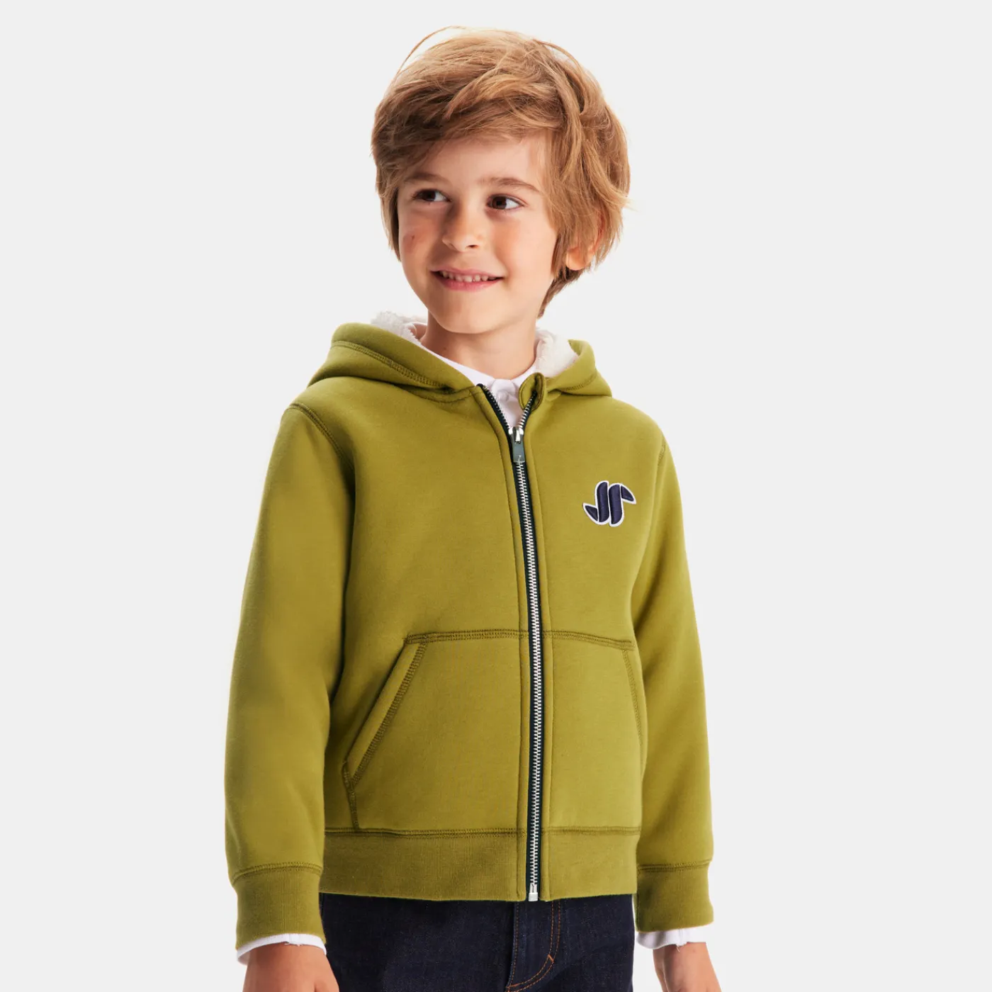 Sweaters, Sweatshirts And Cardigans-Jacadi Boy hoodie Foliage green