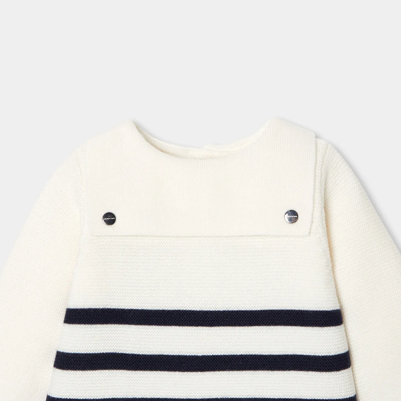 Bloomers, Overalls And Sets-Jacadi Mon first baby romper White/Navy