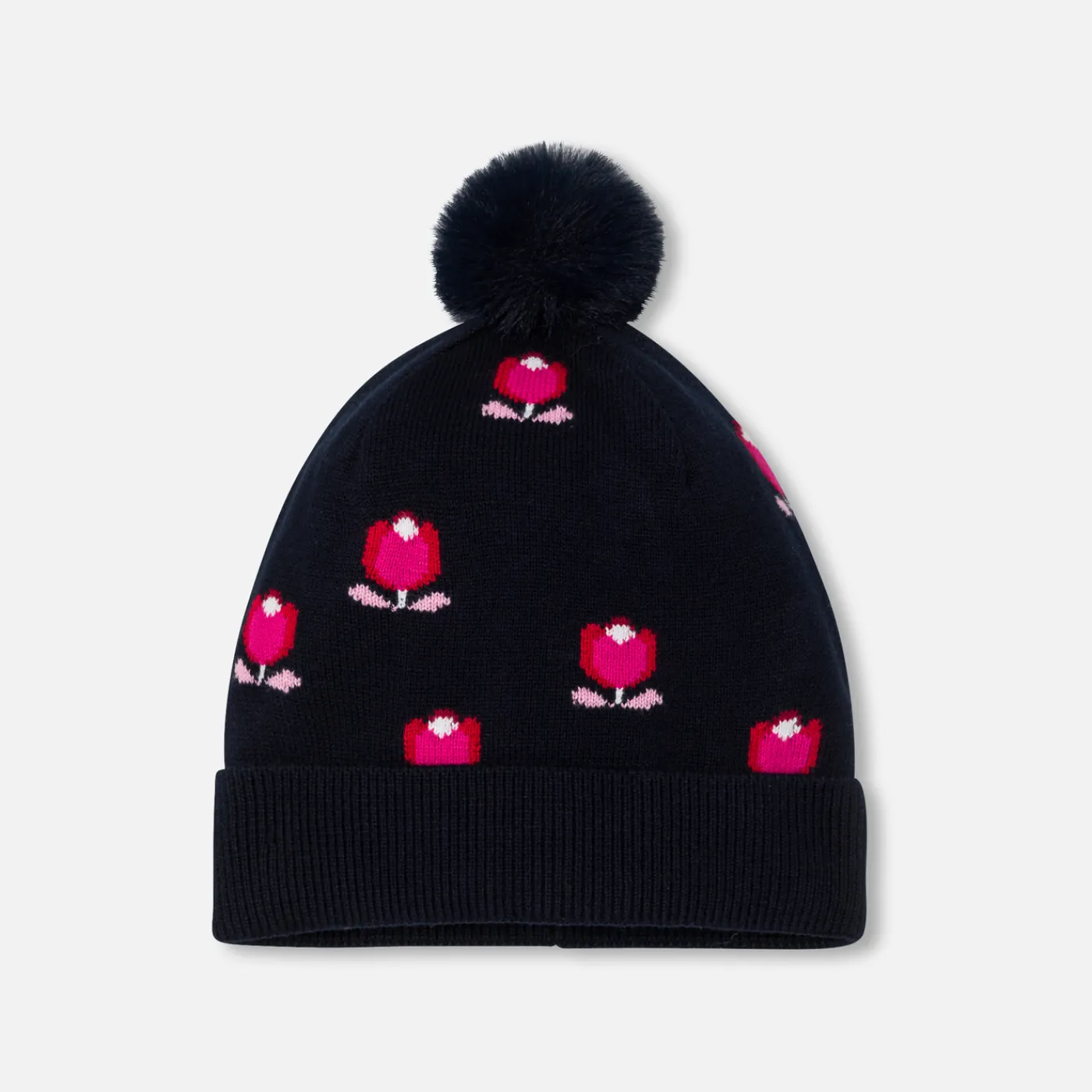 Beanies, Scarves And Gloves|Accessories-Jacadi Baby girl hat Navy/Multicolour