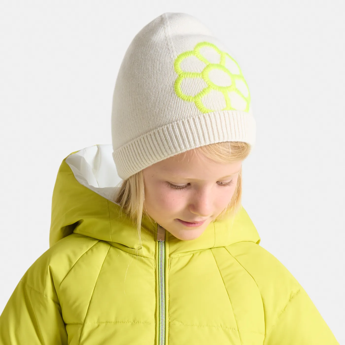 Accessories|Winter Accessories-Jacadi Girl hat Soft White/Multicolour