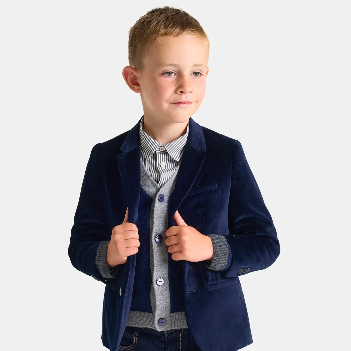 Sweaters, Sweatshirts And Cardigans-Jacadi Boy cardigan Navy/Multicolour