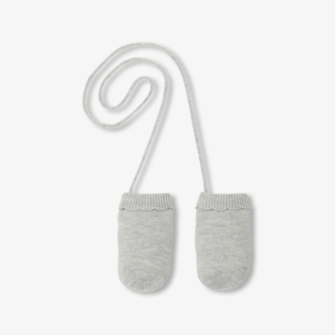 Accessories|Winter Accessories-Jacadi Baby girl knitted mittens Jacadi light Heather Grey