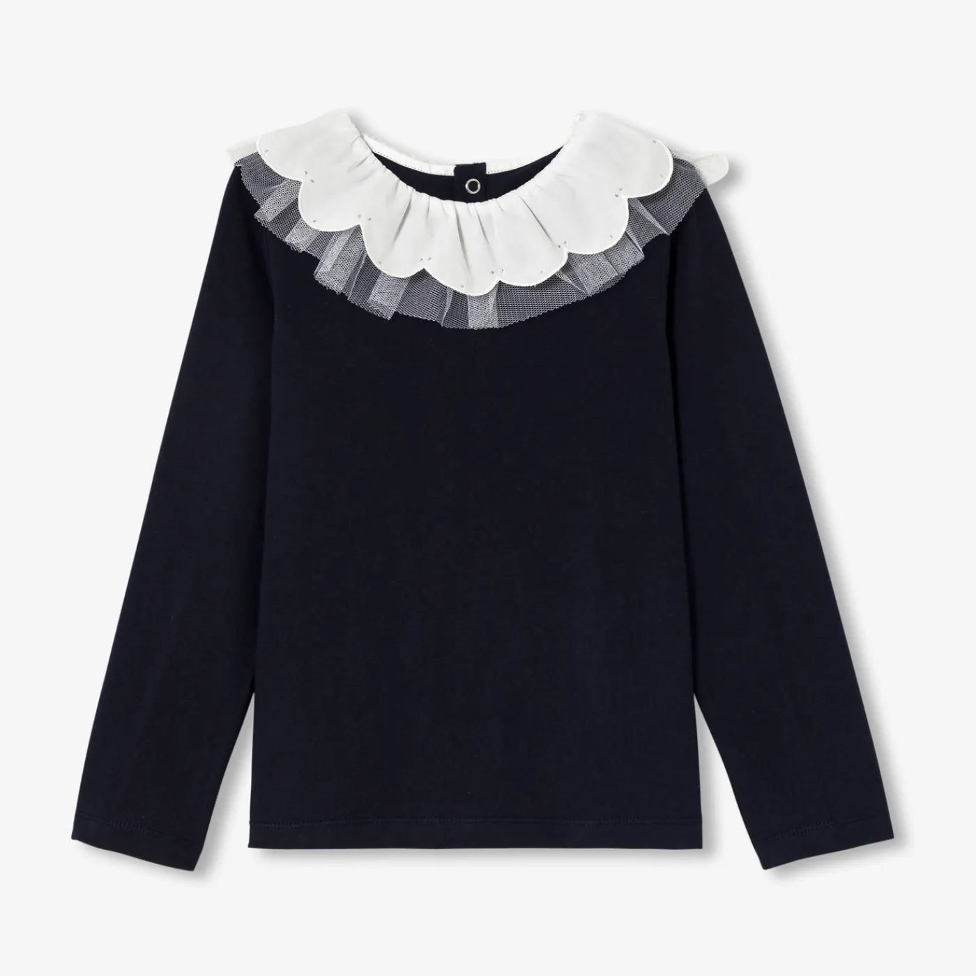 T-Shirts, Polo Shirts-Jacadi Girl T-shirt with a collar Jacadi Navy