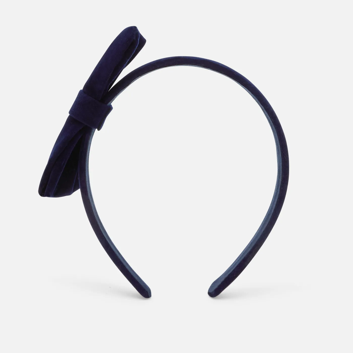 Hair Accessories|Accessories-Jacadi Girl velvet bow headband Jacadi Navy