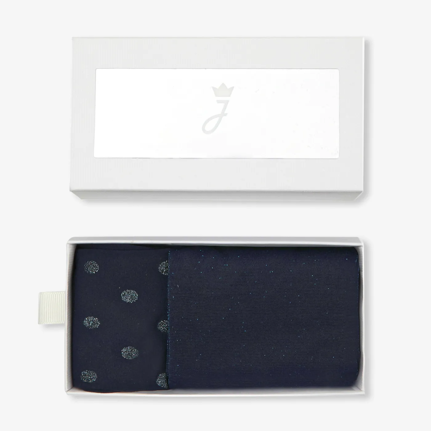 Tights, Socks And Booties|Accessories-Jacadi Girl set of 2 pairs of tights Jacadi Navy