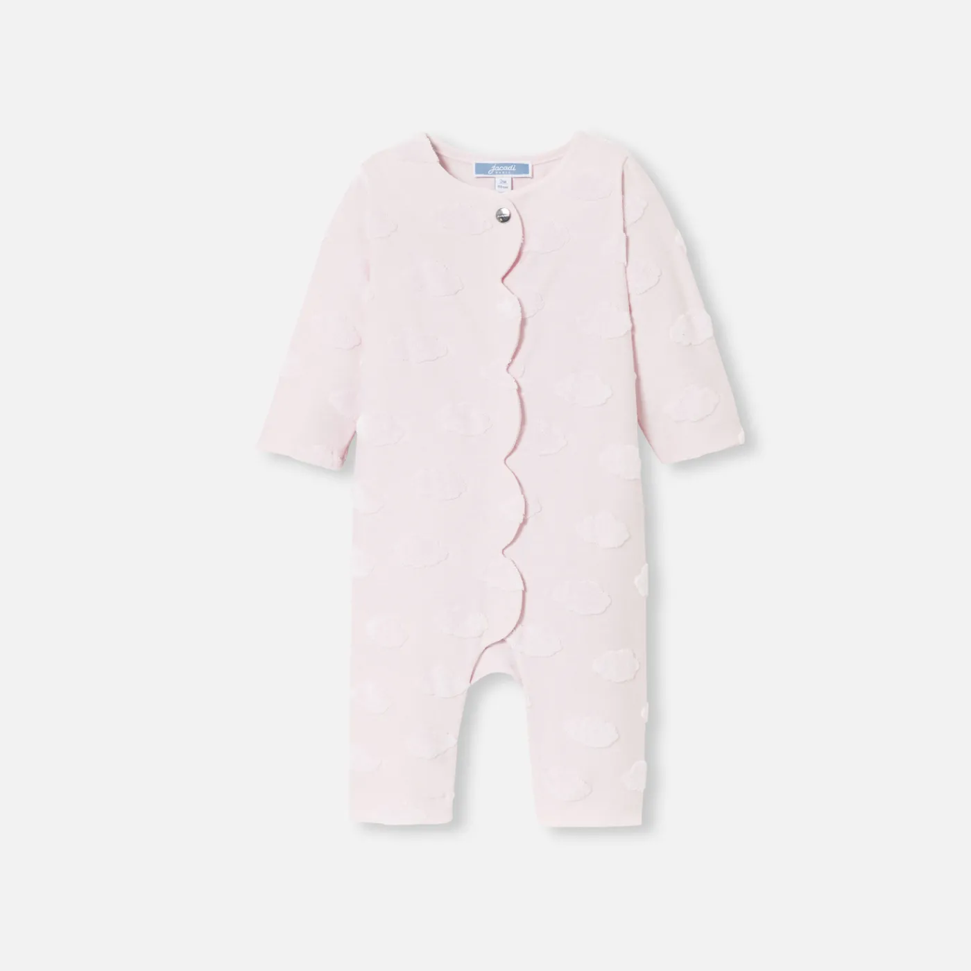 Bloomers, Overalls And Sets-Jacadi Baby girl cloud jumpsuit Jacadi pale Pink