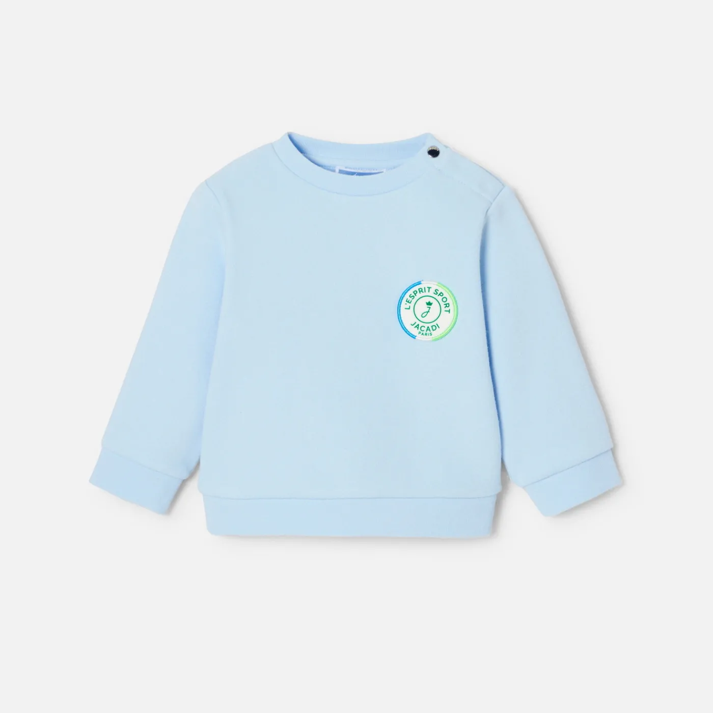 Sweaters, Sweatshirts And Cardigans-Jacadi Baby boy sweatshirt in interlock Cloud