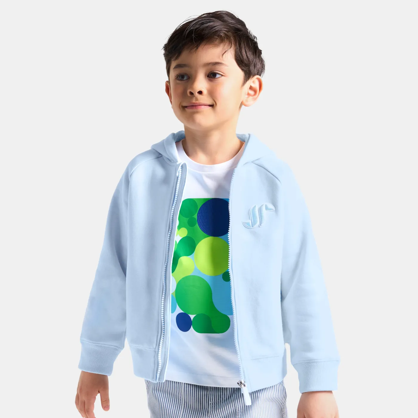 Sweaters, Sweatshirts And Cardigans-Jacadi Boy zip-up hoodie Cloud