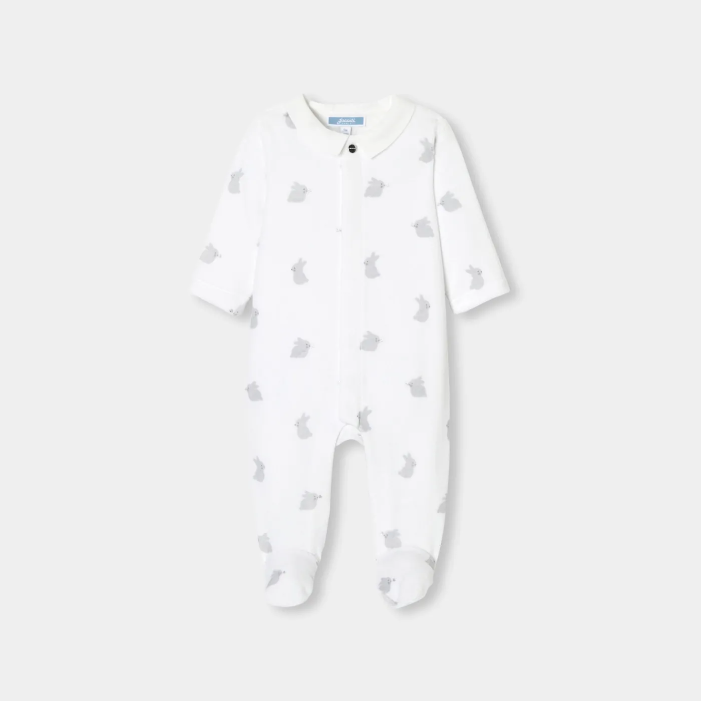 Pajamas|Pajamas-Jacadi Baby velvet pajamas White/Multicolour