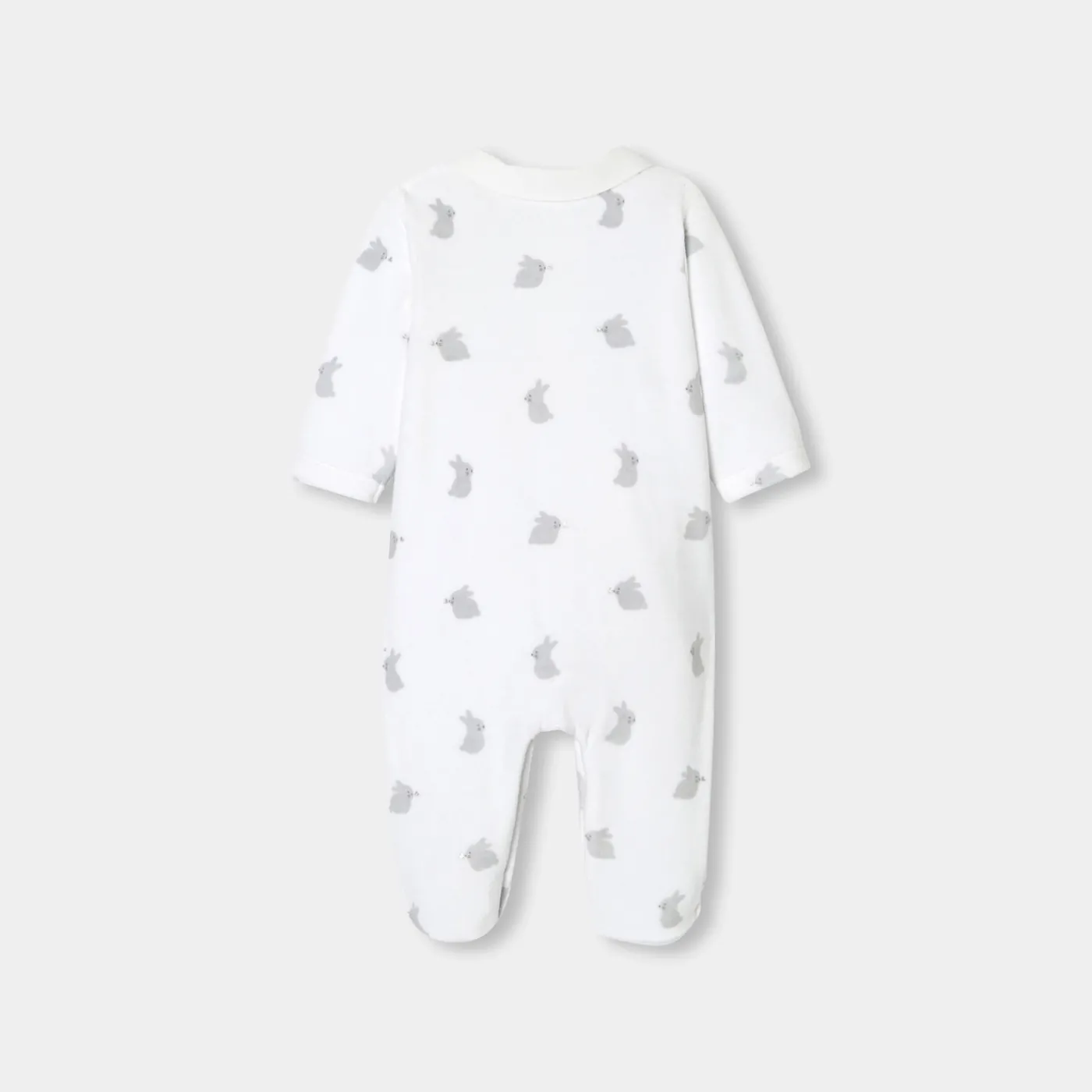 Pajamas|Pajamas-Jacadi Baby velvet pajamas White/Multicolour