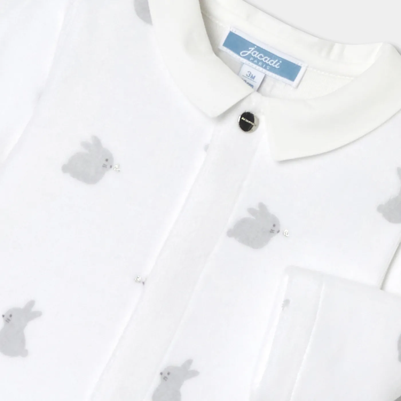 Pajamas|Pajamas-Jacadi Baby velvet pajamas White/Multicolour