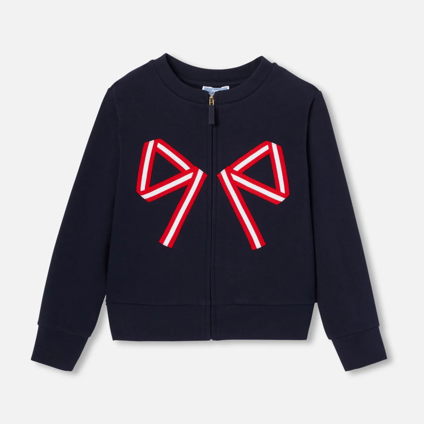 Cardigans, Sweaters And Sweatshirts-Jacadi Girl fleece cardigan Jacadi Navy
