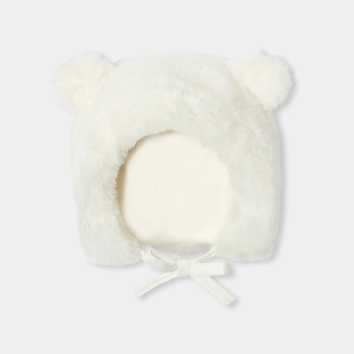 Other Accessories|Beanies Scarves And Gloves-Jacadi Baby bonnet in faux fur Jacadi soft white