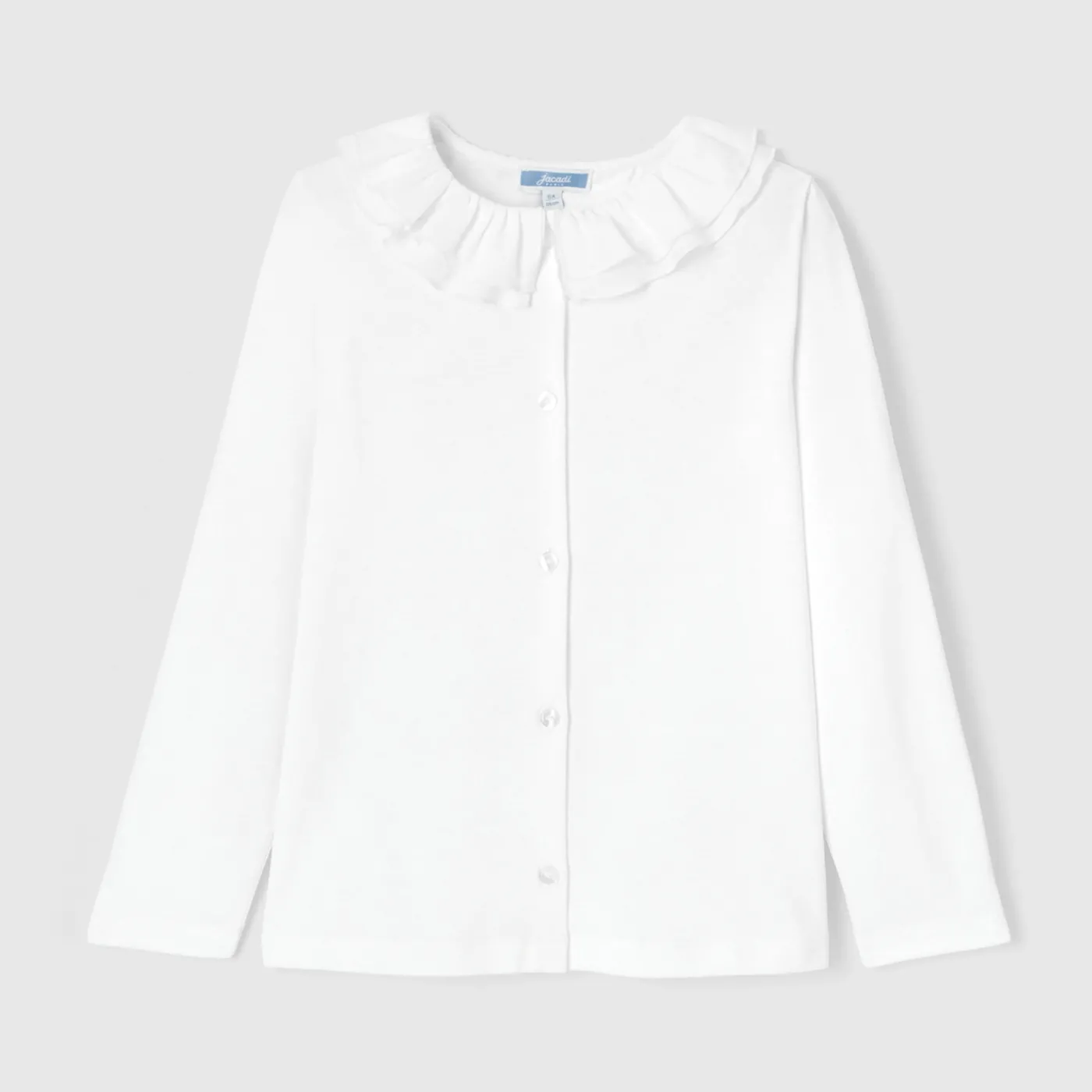 Blouses And Shirts-Jacadi Girl blouse in poplin Jacadi White