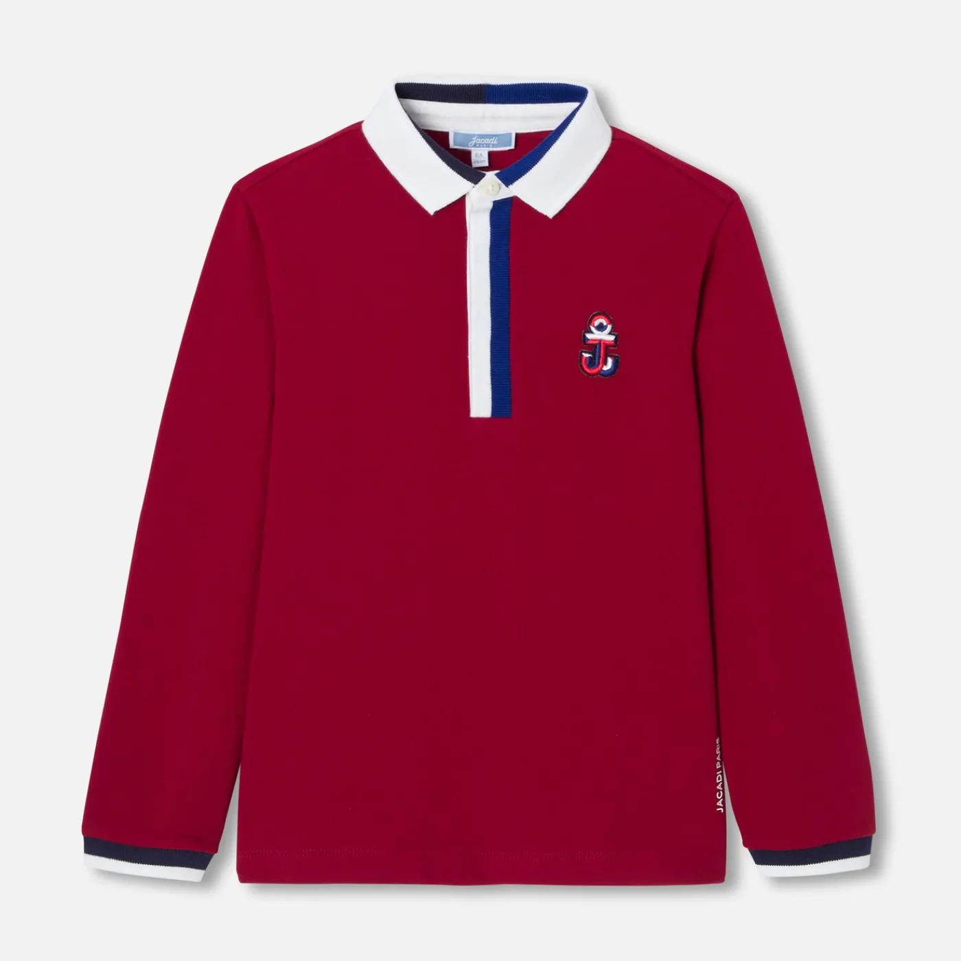 T-Shirts And Polo Shirts-Jacadi Boy long-sleeved polo Purple