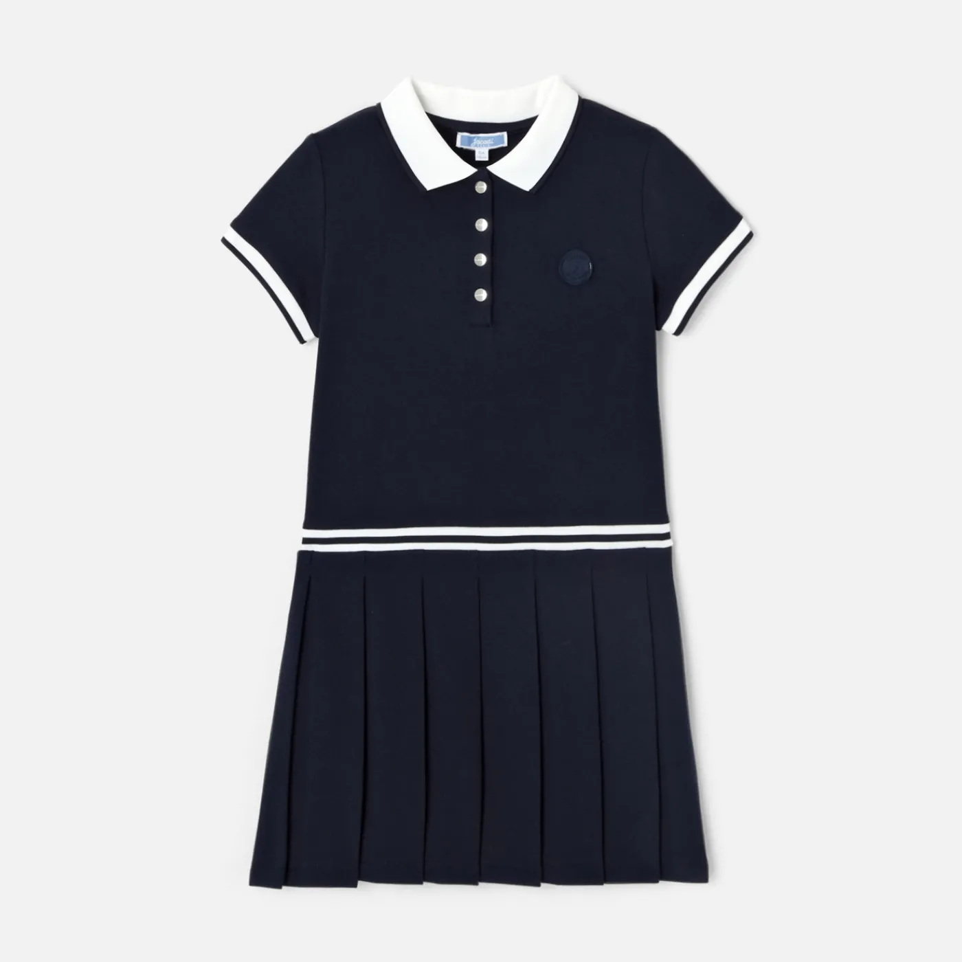 Dresses And Skirts-Jacadi dress in cotton piqué Jacadi Navy