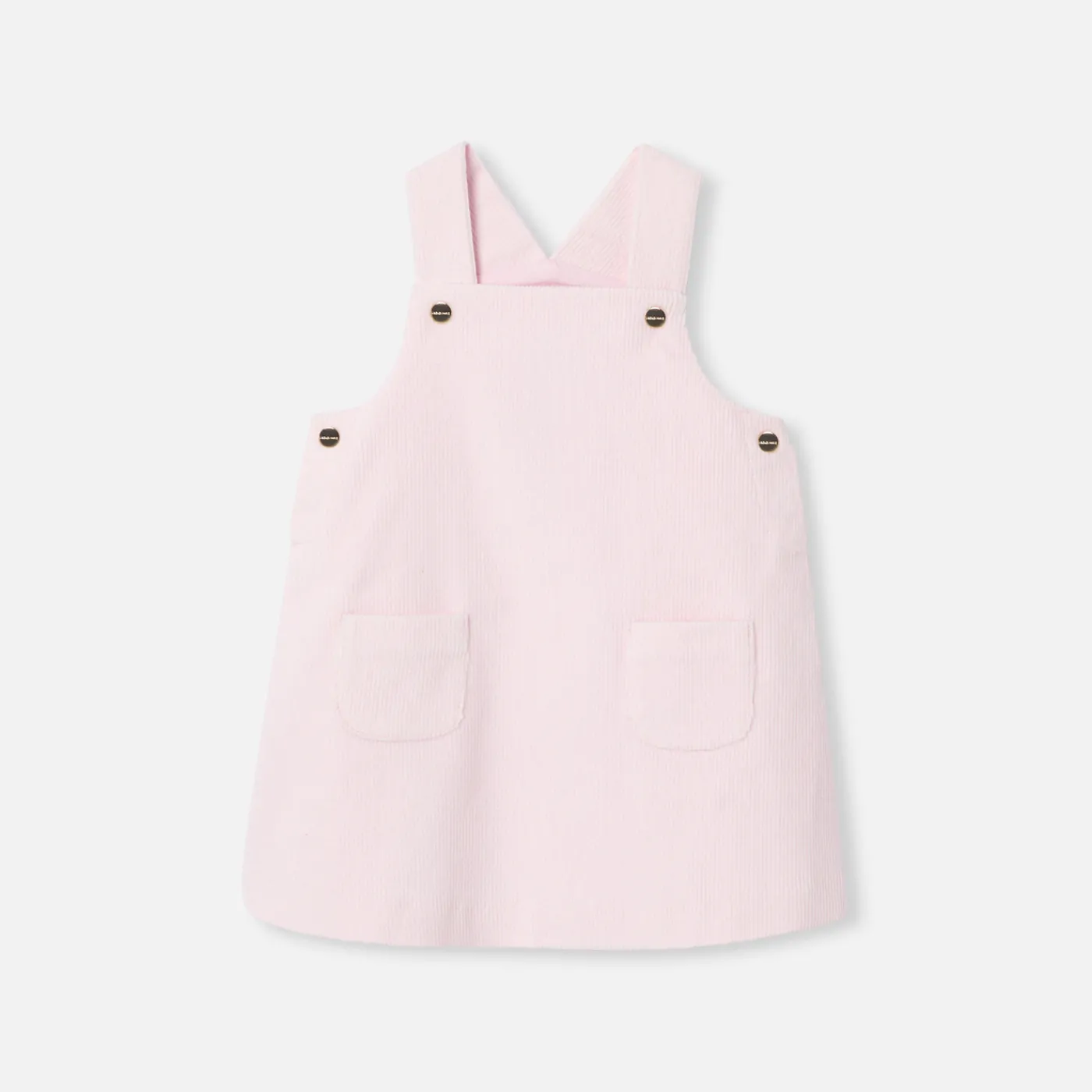 Dresses-Jacadi Baby girl velvet dress Jacadi Powder Pink