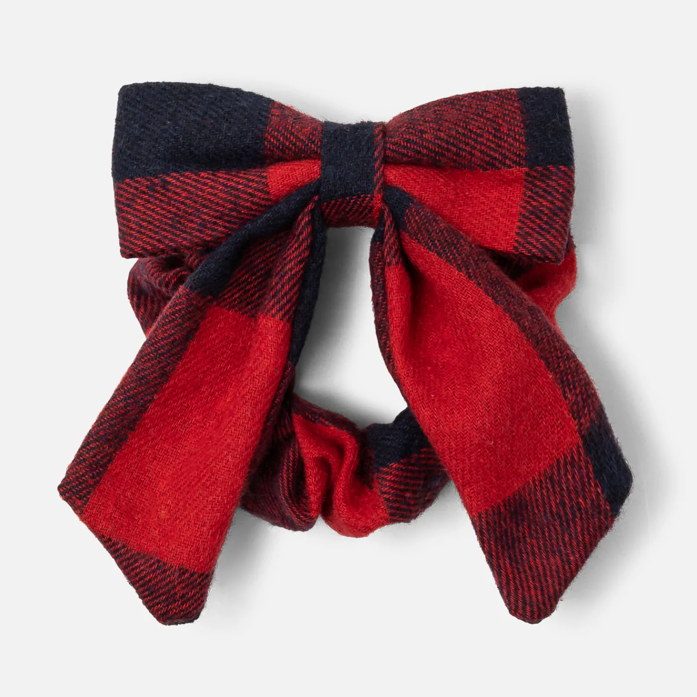 Hair Accessories|Accessories-Jacadi Girl flannel scrunchie Navy/Red