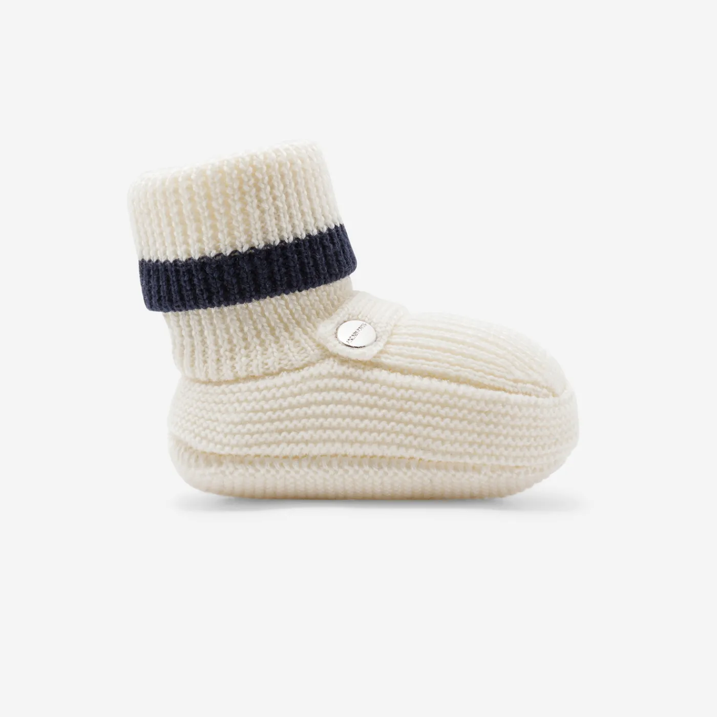 Socks And Booties|Accessories-Jacadi Baby wool booties White/Navy